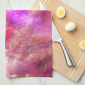 naadloze kleur paars, roze theedoek (Quarter Fold)