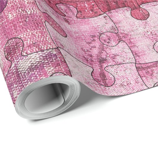 Naadloze kleuren Puzzle Patroon Cadeaupapier (Rol Hoek)