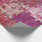 Naadloze kleuren Puzzle Patroon Cadeaupapier (Hoek)