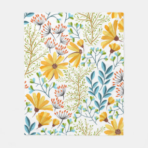 Naadloze kleurige florale achtergrondpatroon. fleece deken