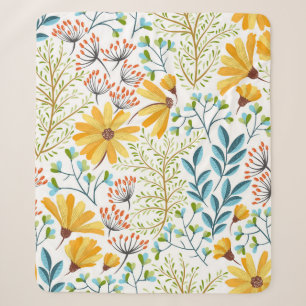 Naadloze kleurige florale achtergrondpatroon. sherpa deken