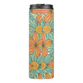 Naadloze kleurige florale vormgeving thermosbeker (Achterkant)