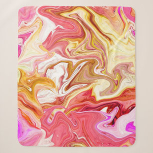 Naadloze kleurige marmertextuur, abstract patroon sherpa deken