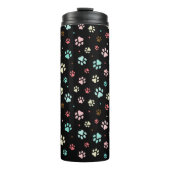 Naadloze kleurloze kleine dog pogen thermosbeker (Voorkant)