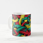 Naadloze kleurrijke achtergrond van Graffiti op do Koffiemok (Voorkant links)