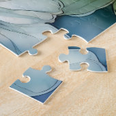 Naadloze Kleurrijke Bloemen in Waterverf Legpuzzel (Zijkant)