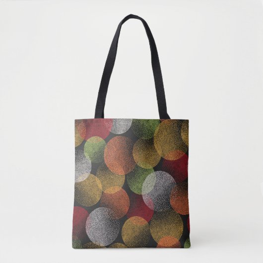 Naadloze kleurrijke cirkels patroon. Abstracte vin Tote Bag (Voorkant)