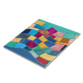 Naadloze Kleurrijke Mozaïekgolf Tegeltje (Zijkant)