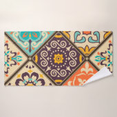 Naadloze kleurrijke patchwork-tegel met de islam, badhanddoek (Badhanddoek)