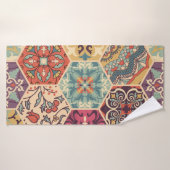 Naadloze kleurrijke patchwork-tegel met de islam,  badhanddoek (Badhanddoek)
