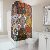 Naadloze kleurrijke patchwork-tegel met de islam,  douchegordijn (In situ)