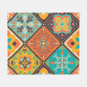 Naadloze kleurrijke patchwork-tegel met de islam, fleece deken (Voorkant (Horizontaal))