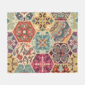 Naadloze kleurrijke patchwork-tegel met de islam,  fleece deken (Voorkant (Horizontaal))