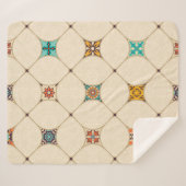 Naadloze kleurrijke patchwork-tegel met de islam,  sherpa deken (Voorkant (horizontaal))