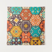 Naadloze kleurrijke patchwork-tegel met de islam, wandkleed (Voorkant (horizontaal))