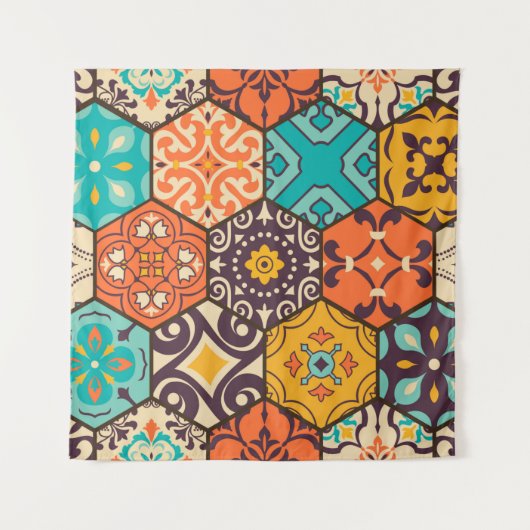 Naadloze kleurrijke patchwork-tegel met de islam, wandkleed (Voorkant)