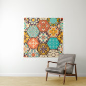 Naadloze kleurrijke patchwork-tegel met de islam, wandkleed (In Situ (horizontaal))