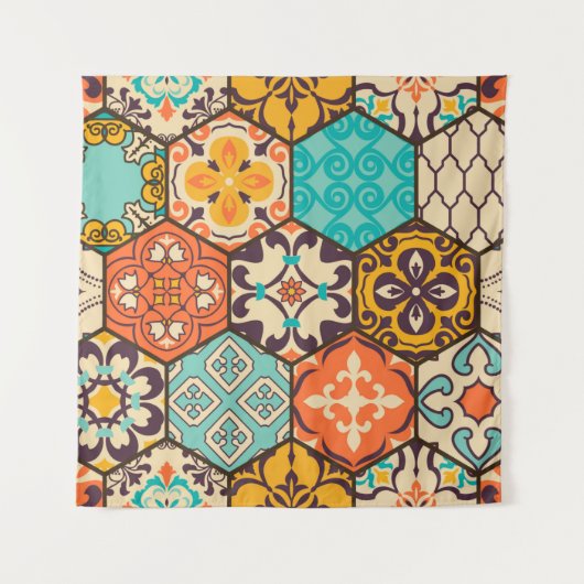 Naadloze kleurrijke patchwork-tegel met de islam, wandkleed (Voorkant)