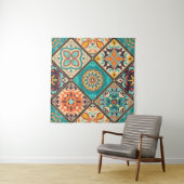 Naadloze kleurrijke patchwork-tegel met de islam,  wandkleed (In situ)