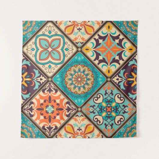 Naadloze kleurrijke patchwork-tegel met de islam,  wandkleed (Voorkant)