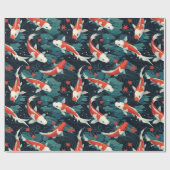 Naadloze koi vis patroon cadeaupapier (Vlak)