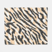 Naadloze krabbel-zebra beschermhuls fleece deken (Voorkant (Horizontaal))