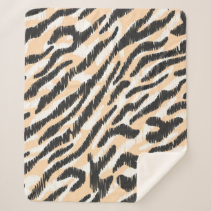 Naadloze  krabbel-zebra beschermhuls sherpa deken