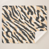 Naadloze krabbel-zebra beschermhuls sherpa deken (Voorkant (horizontaal))