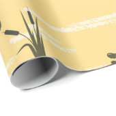 Naadloze krokodillen patroon.  gele ruggr. cadeaupapier (Rol Hoek)