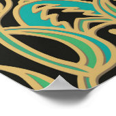 Naadloze kunstversiering in Art Nouveau-stijl Poster (Hoek)