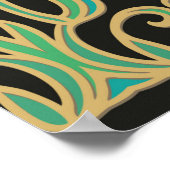 Naadloze kunstversiering in Art Nouveau-stijl Poster (Hoek)