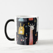 Naadloze Lama Patroon Leuk Ontwerp voor Dagelijks  Magische Mok (Links)