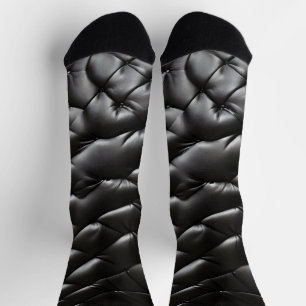 Naadloze lederen textuur patroon sokken