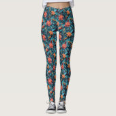 Naadloze Leggings van het florappatroon (Voorkant)