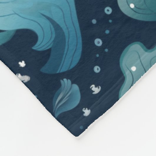 Naadloze Leuke Zeemeermin Staart Velveteen Plush D Fleece Deken (Hoek)