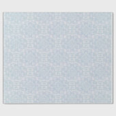 Naadloze Lichtblauwe, Roze & Witte Mandala's Cadeaupapier (Vlak)