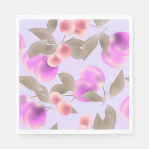 Naadloze lichte pruimen paarse bessen kersen p servet