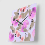 Naadloze lichte pruimen paarse bessen kersen p vierkante klok (Hoek)