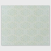 Naadloze lichtgroene, gele & witte mandala's cadeaupapier (Vlak)