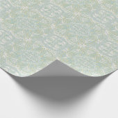 Naadloze lichtgroene, gele & witte mandala's cadeaupapier (Hoek)