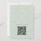 Naadloze lichtgroene, gele & witte mandala's kaart (Achterkant)