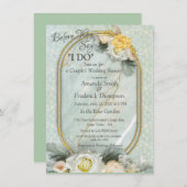 Naadloze lichtgroene, gele & witte mandala's kaart (Voorkant / Achterkant)