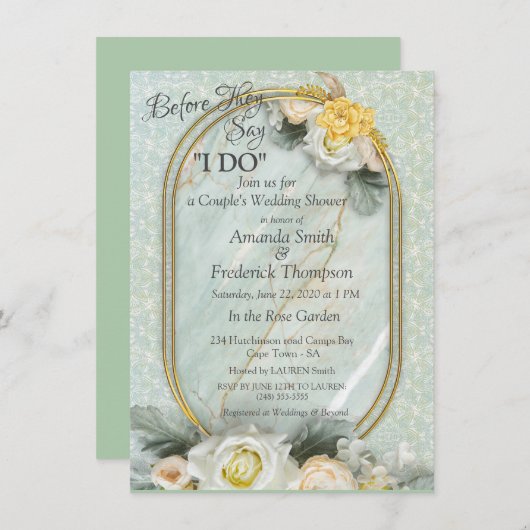 Naadloze lichtgroene, gele & witte mandala's kaart (Voorkant / Achterkant)