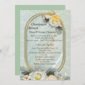 Naadloze lichtgroene, gele & witte mandala's kaart (Voorkant / Achterkant)