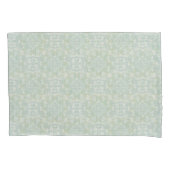 Naadloze lichtgroene, gele & witte mandala's kussensloop (Voorkant)