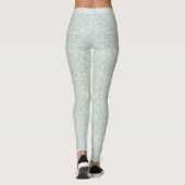 Naadloze lichtgroene, gele & witte mandala's leggings (Achterkant)