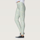Naadloze lichtgroene, gele & witte mandala's leggings (Links)