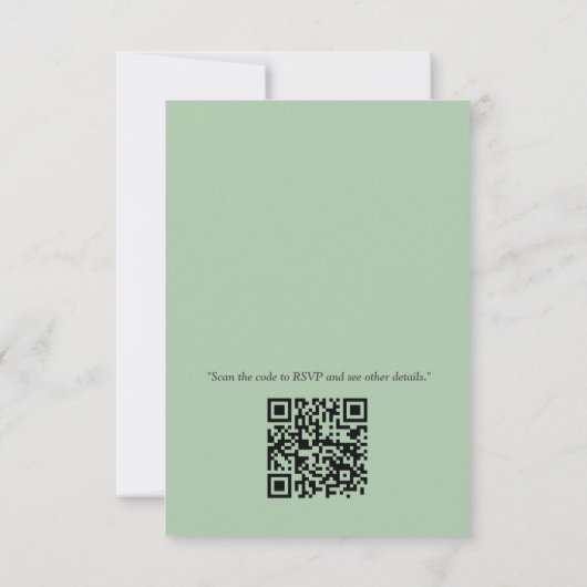 Naadloze lichtgroene, gele & witte mandala's RSVP kaartje (Achterkant)