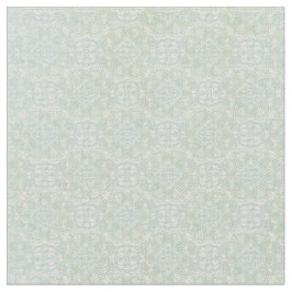 Naadloze lichtgroene, gele & witte mandala's stof