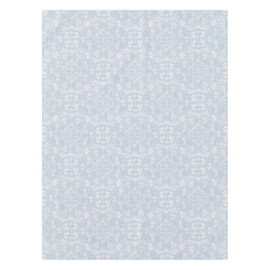 Naadloze lichtgroene, gele & witte mandala's tafelkleed (Voorkant)